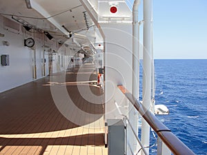 View of a cruise ship deck.