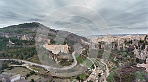 View of Cuenca and the Parador de Turismo, Spain