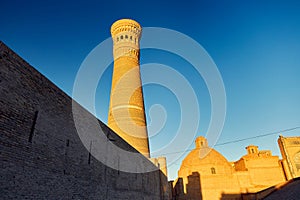 Kalyan minaret in Bukhara, Uzbekistan photo