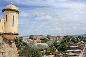 View from Cumana castle to the city streets