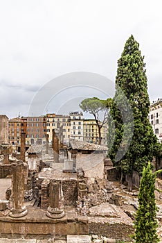 The view of the Curia of Pompey in Rome,the place of Julius Caser assassination photo