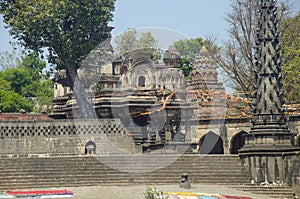 View of Dakshin Kashi Mandir. Mahuli Sangam. Satara. Maharashtra