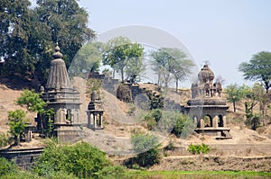 View of Dakshin Kashi Mandir. Mahuli Sangam. Satara. Maharashtra