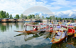 View of the Dal the lake in Srinagar, India