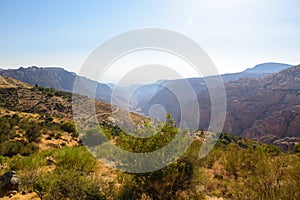 View of the Dana Biosphere reserve, Jordan