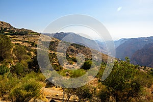 View of the Dana Biosphere reserve, Jordan