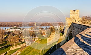 View on the Danube from Belgrade Fortress photo