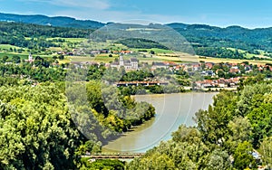 View of the Danube river from Melk Abbey, Austria