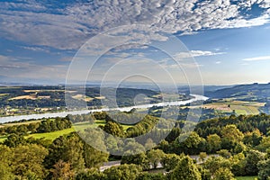 View of Danube river valley, Austria photo