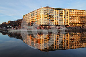 View on the Darsena Canal in Navigli area photo