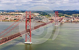 View on the 25 de Abril Bridge - Lisbon