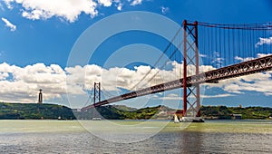 View of the 25 de Abril Bridge - Lisbon