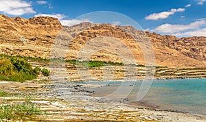 View of the Dead Sea coastline