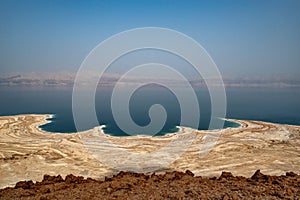 View of Dead Sea coastline. Israel