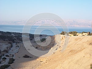 View of the Dead Sea. Ein Gedi in the Negev desert. Israel