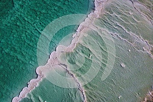 View on Dead Sea in Israel. Aerial photography and tourism in Israel