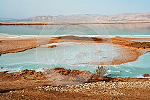 View of Dead Sea Israel coastline