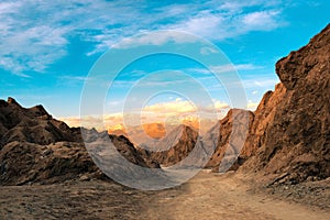 A view of the Death Valley at the Salt Mountain Range in the Atacama Desert