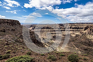 View from Degollada de las Yeguas Viewpoint on the Barranco de Fataga, Gran Canaria, Canary Islands, Spain