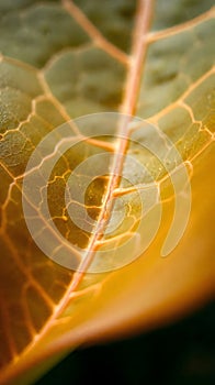the delicate veins and textures on a calathea leaf
