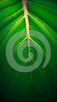 the delicate veins and textures on a calathea leaf