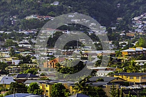 A view of the densely populated Petit Valley just off of More Coco Road, Trinidad