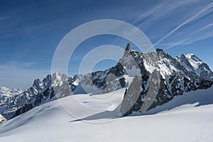 View of dent du geant from helbronner peak