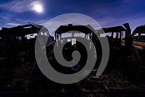 Amtrak Shell at Twilight - Abandoned Railroad Trains photo