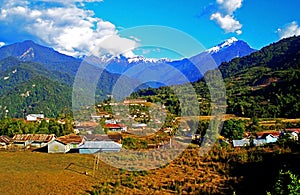 View of Desali  Town in Dibang Valley Dist Arunachal