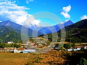View of Desali  Town in Dibang Valley Dist Arunachal