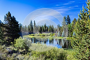 View of Deschutes River Sunriver Oregon