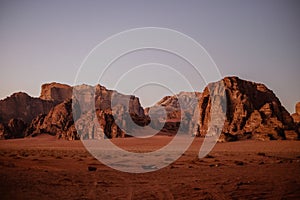 A view of a desert In Jordania