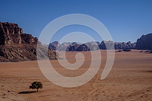 A view of a desert In Jordania