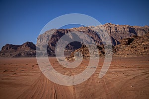 A view of a desert In Jordania photo