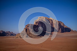 A view of a desert In Jordania photo