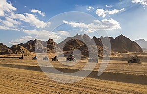 View of desert mountain landscape