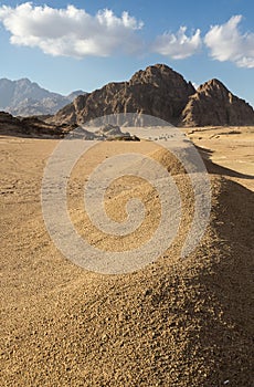 View of desert mountain landscape