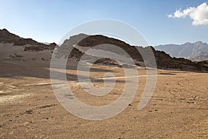 View of desert mountain landscape