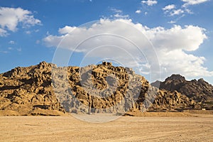 View of desert mountain landscape