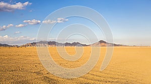 View of desert mountain landscape