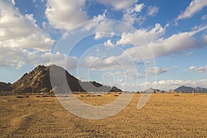 View of desert mountain landscape