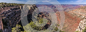 A view of desert varnish on the South Rim of the Grand Canyon, Arizona