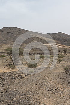 View of the deserts and mountains