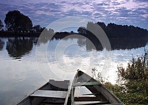 View of the Desna River  in the autumn morning