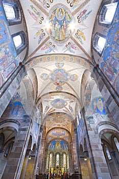 View at a detailed ceiling photo