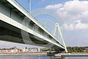View of the Deutzer Bridge from the Rhine