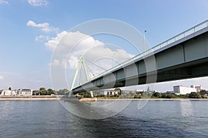 View of the Deutzer Bridge from the Rhine