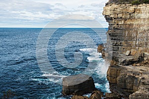 View of Devils Kitchen Beach, Tasmania