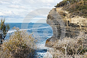 View of Devils Kitchen Beach, Tasmania