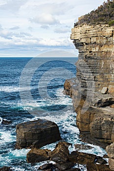 View of Devils Kitchen Beach, Tasmania